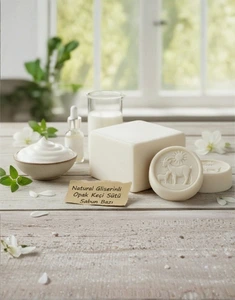 Natural Gliserinli Opak Keçi Sütü Sabun Bazı