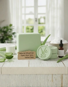 Natural Gliserinli Opak Aloe Vera Sabun Bazı